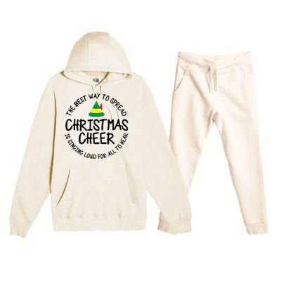 Buddy Elf Christmas Cheer 2024 Premium Hooded Sweatsuit Set