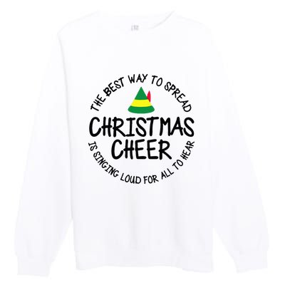 Buddy Elf Christmas Cheer 2024 Premium Crewneck Sweatshirt