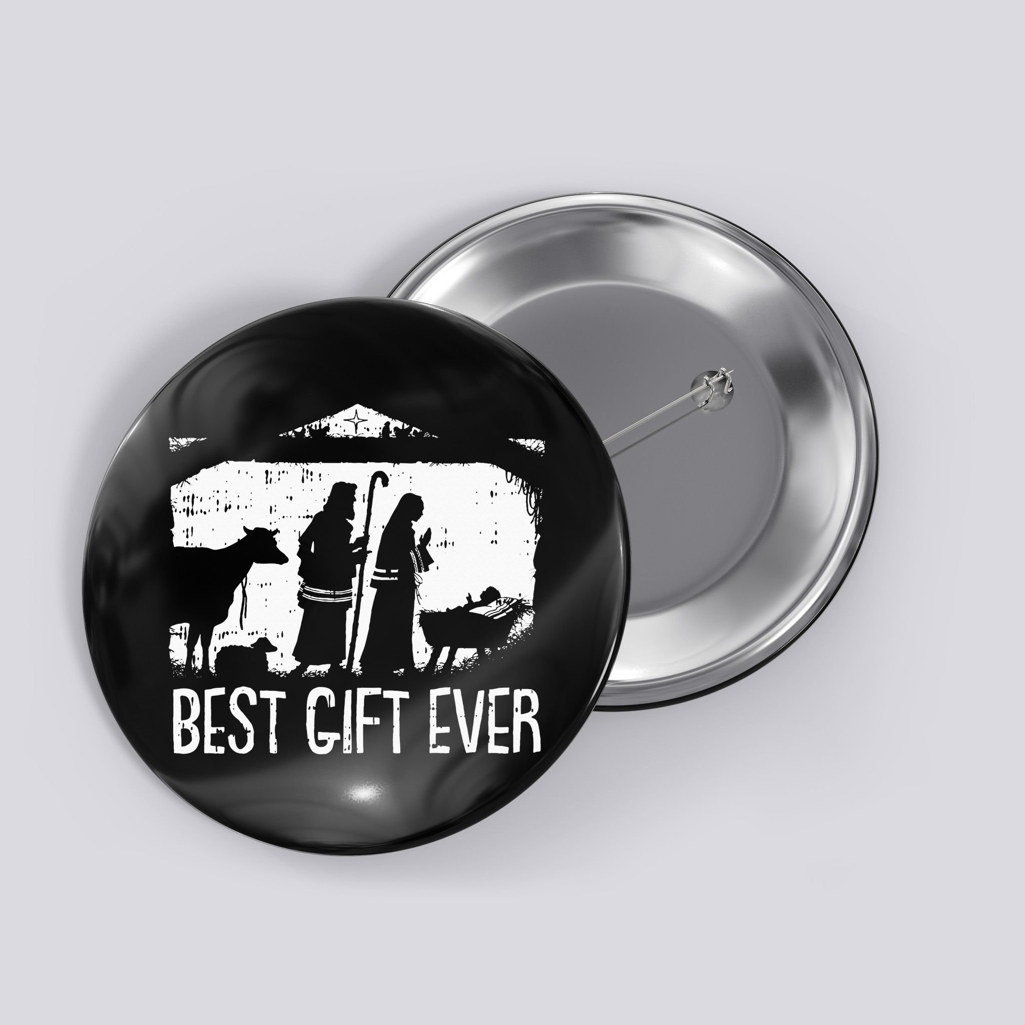 Best Ever Christmas Cool Jesus Nativity Scene Christian Button