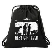 Best Ever Christmas Cool Jesus Nativity Scene Christian Drawstring Bag