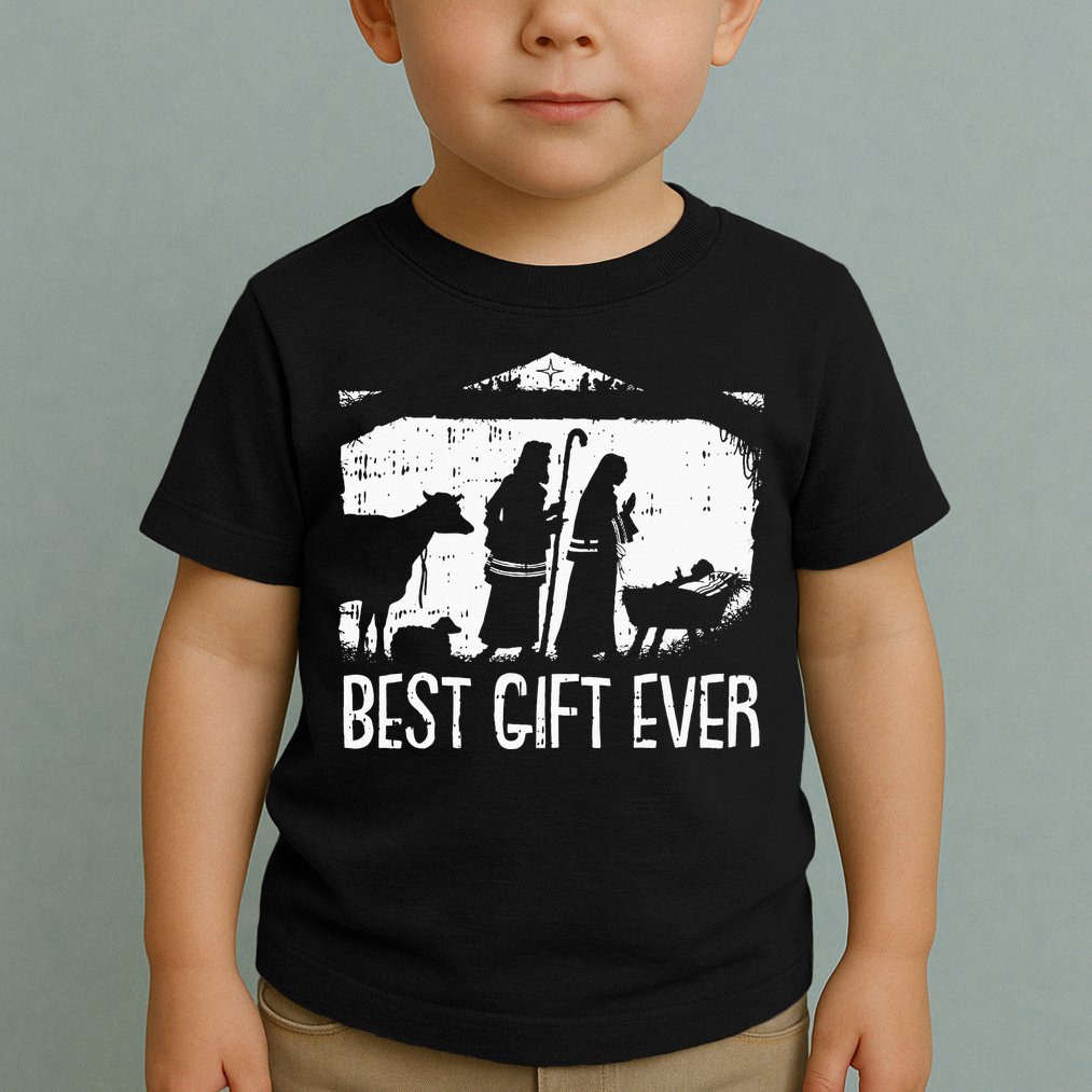 Best Ever Christmas Cool Jesus Nativity Scene Christian Toddler T-Shirt