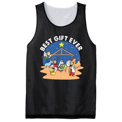 Best Ever Christmas Jesus Nativity Scene Christian Xmas Mesh Reversible Basketball Jersey Tank