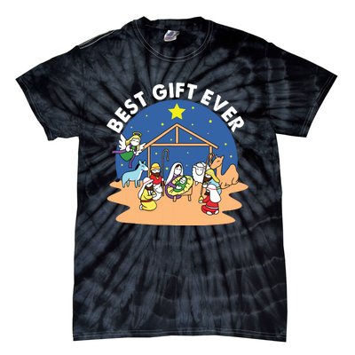 Best Ever Christmas Jesus Nativity Scene Christian Xmas Tie-Dye T-Shirt