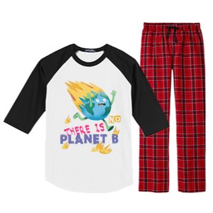 Burning Earth Cute Gift There Is No Planet B Great Gift Raglan Sleeve Pajama Set