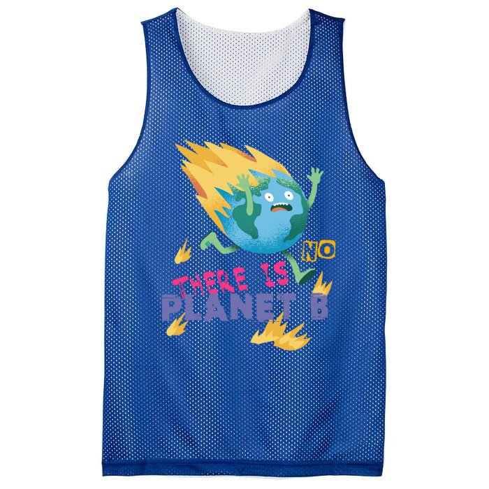 Burning Earth Cute Gift There Is No Planet B Great Gift Mesh Reversible Basketball Jersey Tank