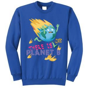 Burning Earth Cute Gift There Is No Planet B Great Gift Tall Sweatshirt