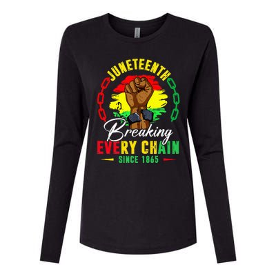 Breaking Every Chain Since 1865 Juneteenth Freedom Womens Cotton Relaxed Long Sleeve T-Shirt