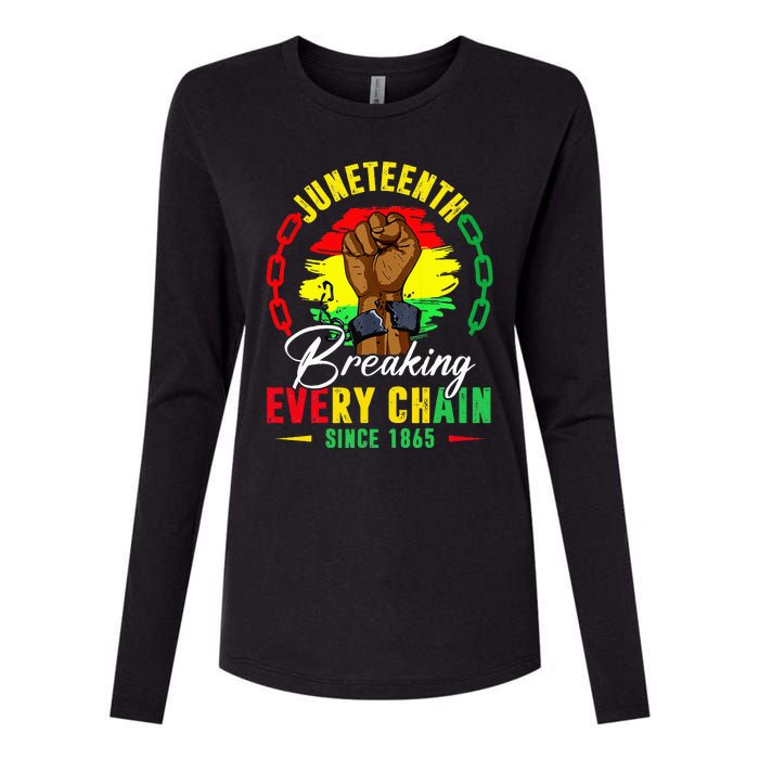 Breaking Every Chain Since 1865 Juneteenth Freedom Womens Cotton Relaxed Long Sleeve T-Shirt