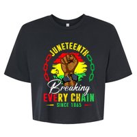 Breaking Every Chain Since 1865 Juneteenth Freedom Bella+Canvas Jersey Crop Tee