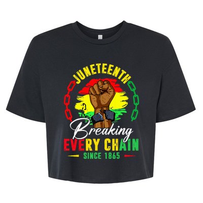 Breaking Every Chain Since 1865 Juneteenth Freedom Bella+Canvas Jersey Crop Tee