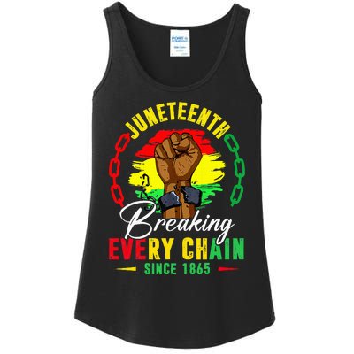 Breaking Every Chain Since 1865 Juneteenth Freedom Ladies Essential Tank