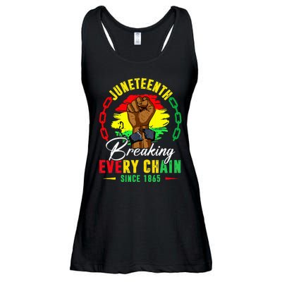 Breaking Every Chain Since 1865 Juneteenth Freedom Ladies Essential Flowy Tank