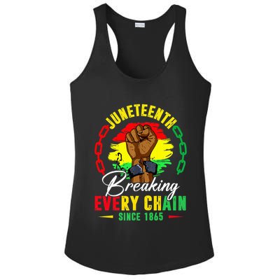 Breaking Every Chain Since 1865 Juneteenth Freedom Ladies PosiCharge Competitor Racerback Tank