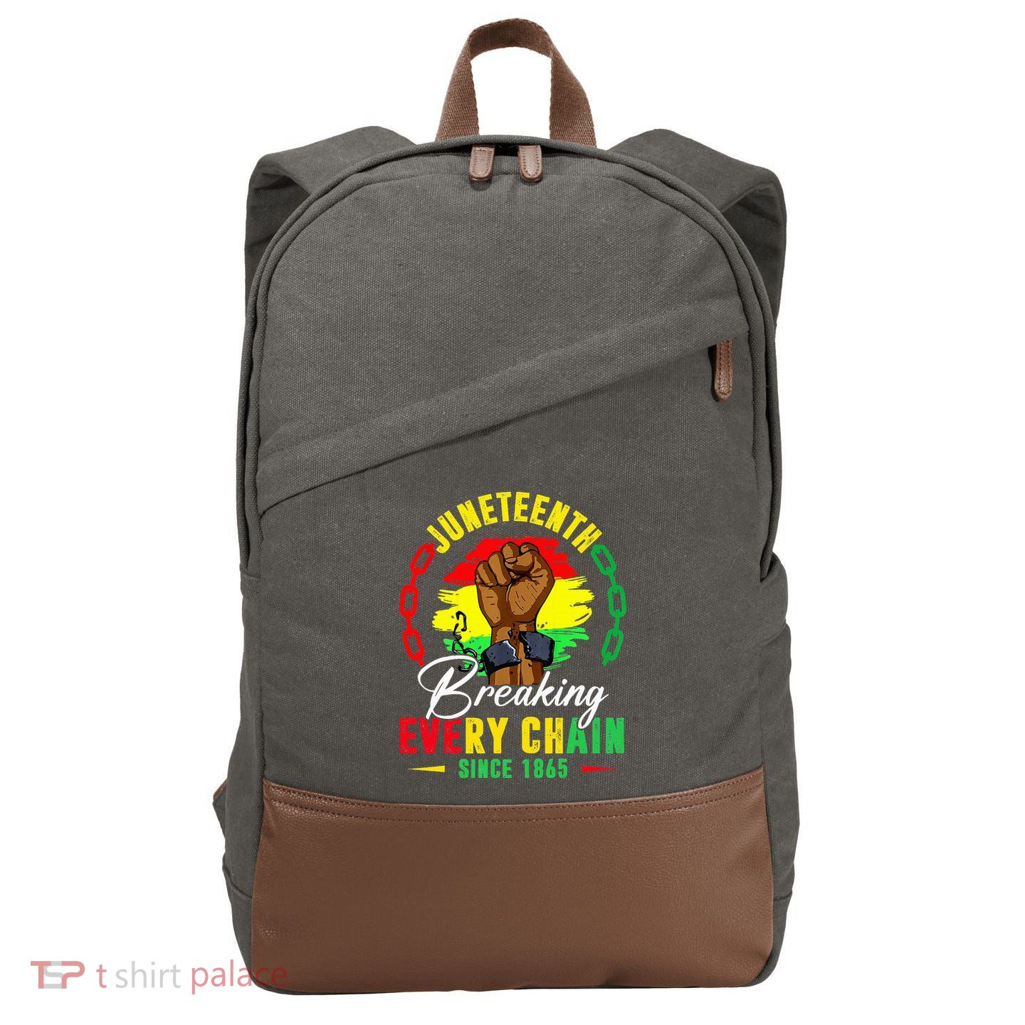 Breaking Every Chain Since 1865 Juneteenth Freedom Cotton Canvas Backpack