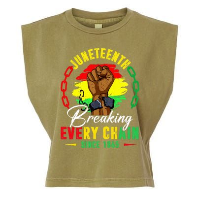 Breaking Every Chain Since 1865 Juneteenth Freedom Garment-Dyed Women's Muscle Tee