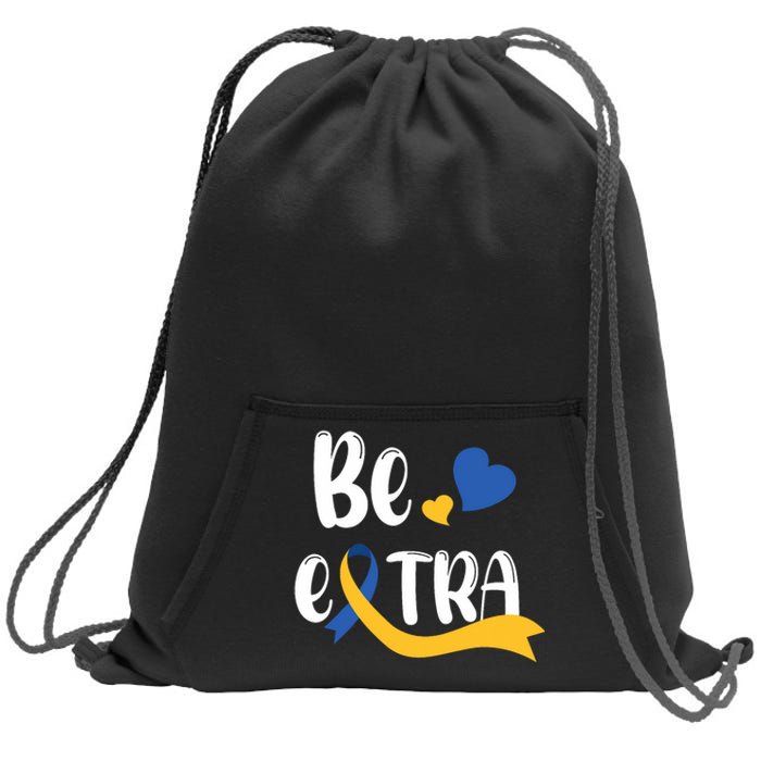 Be Extra Cute T21 World Down Syndrome Awareness Day Sweatshirt Cinch Pack Bag