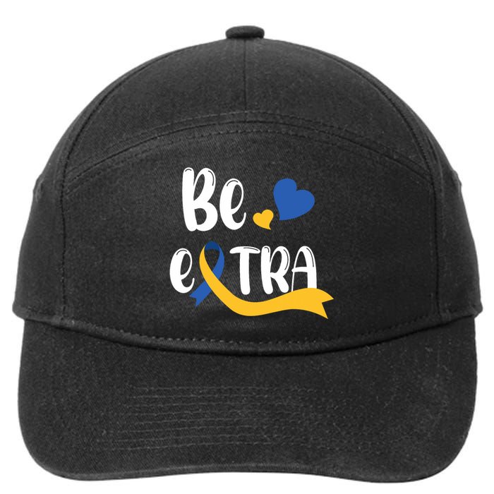 Be Extra Cute T21 World Down Syndrome Awareness Day 7-Panel Snapback Hat