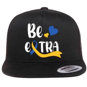 Be Extra Cute T21 World Down Syndrome Awareness Day Flat Bill Trucker Hat