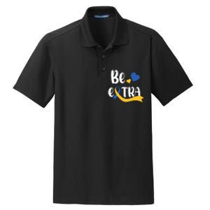 Be Extra Cute T21 World Down Syndrome Awareness Day Dry Zone Grid Polo