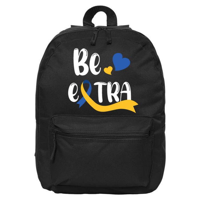 Be Extra Cute T21 World Down Syndrome Awareness Day 16 in Basic Backpack