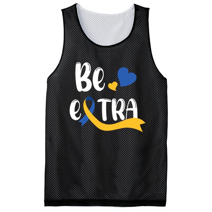 Be Extra Cute T21 World Down Syndrome Awareness Day Mesh Reversible Basketball Jersey Tank