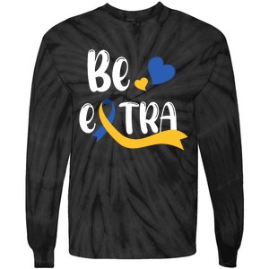 Be Extra Cute T21 World Down Syndrome Awareness Day Tie-Dye Long Sleeve Shirt