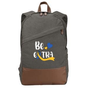 Be Extra Cute T21 World Down Syndrome Awareness Day Cotton Canvas Backpack