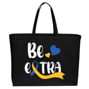 Be Extra Cute T21 World Down Syndrome Awareness Day Cotton Canvas Jumbo Tote