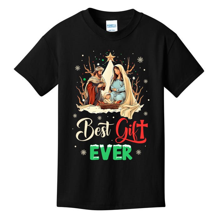 Best Ever Christmas Cool Jesus Nativity Scene Christian Kids T-Shirt