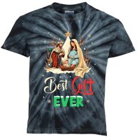 Best Ever Christmas Cool Jesus Nativity Scene Christian Kids Tie-Dye T-Shirt