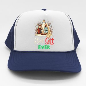 Best Ever Christmas Cool Jesus Nativity Scene Christian Trucker Hat