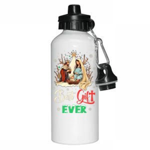 Best Ever Christmas Cool Jesus Nativity Scene Christian Aluminum Water Bottle