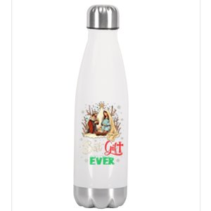 Best Ever Christmas Cool Jesus Nativity Scene Christian Stainless Steel Insulated Water Bottle