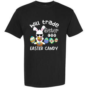 Bunny Eat Chocolate Eggs Will Trade Sister Easter Garment-Dyed Heavyweight T-Shirt