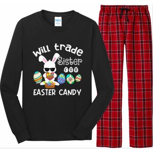 Bunny Eat Chocolate Eggs Will Trade Sister Easter Long Sleeve Pajama Set