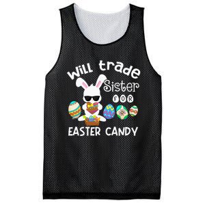 Bunny Eat Chocolate Eggs Will Trade Sister Easter Mesh Reversible Basketball Jersey Tank