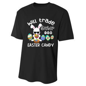 Bunny Eat Chocolate Eggs Will Trade Sister Easter Performance Sprint T-Shirt