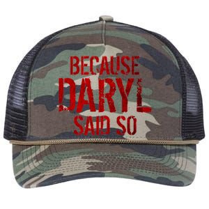 Because Daryl Said So Quote Retro Rope Trucker Hat Cap