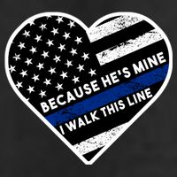 Because He's Mine I Walk This Line Back The Blue Garment-Dyed Heavyweight T-Shirt