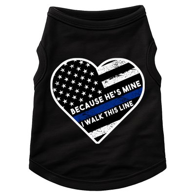 Because He's Mine I Walk This Line Back The Blue Doggie Tank