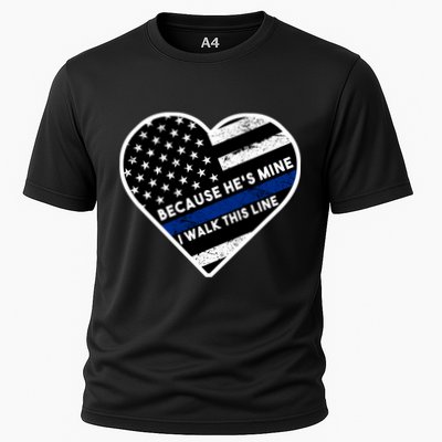 Because He's Mine I Walk This Line Back The Blue Performance Shirt