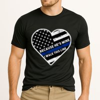 Because He's Mine I Walk This Line Back The Blue Cooling Performance Crew T-Shirt