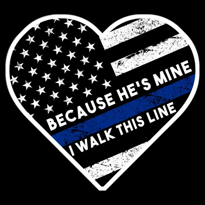 Because He's Mine I Walk This Line Back The Blue Drawstring Bag