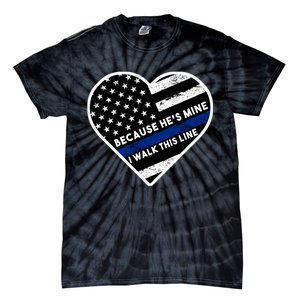 Because He's Mine I Walk This Line Back The Blue Tie-Dye T-Shirt