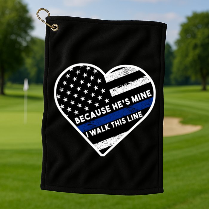 Because He's Mine I Walk This Line Back The Blue Golf Towel