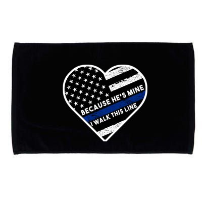 Because He's Mine I Walk This Line Back The Blue Microfiber Hand Towel