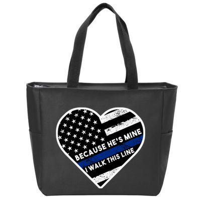 Because He's Mine I Walk This Line Back The Blue Zip Tote Bag