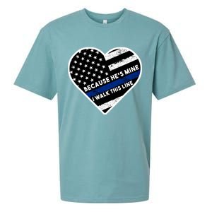 Because He's Mine I Walk This Line Back The Blue Sueded Cloud Jersey T-Shirt