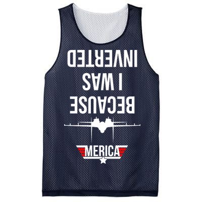 Because I Was Inverted Jet Fighter Mesh Reversible Basketball Jersey Tank