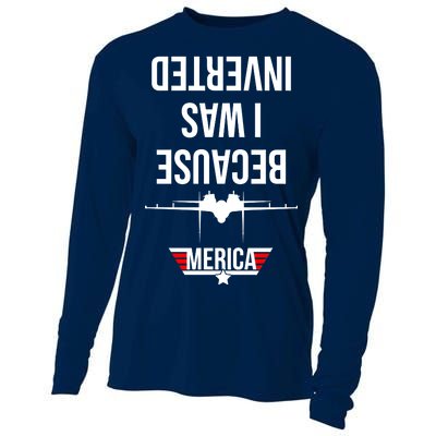 Because I Was Inverted Jet Fighter Cooling Performance Long Sleeve Crew